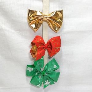Christmas Specialty/ Grosgrain Hair Bows☆Set of 3